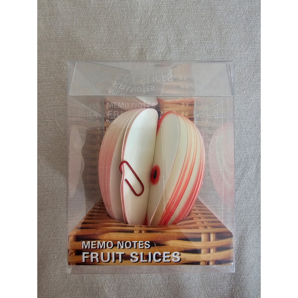 Kikkerland Fruit Slices 3D Apple Memo Notes 150 Sheets Red ST11AP Stationery